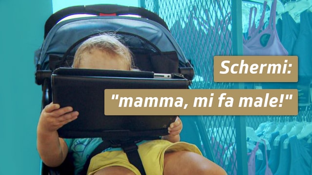 Schermi: "mamma, mi fa male!"