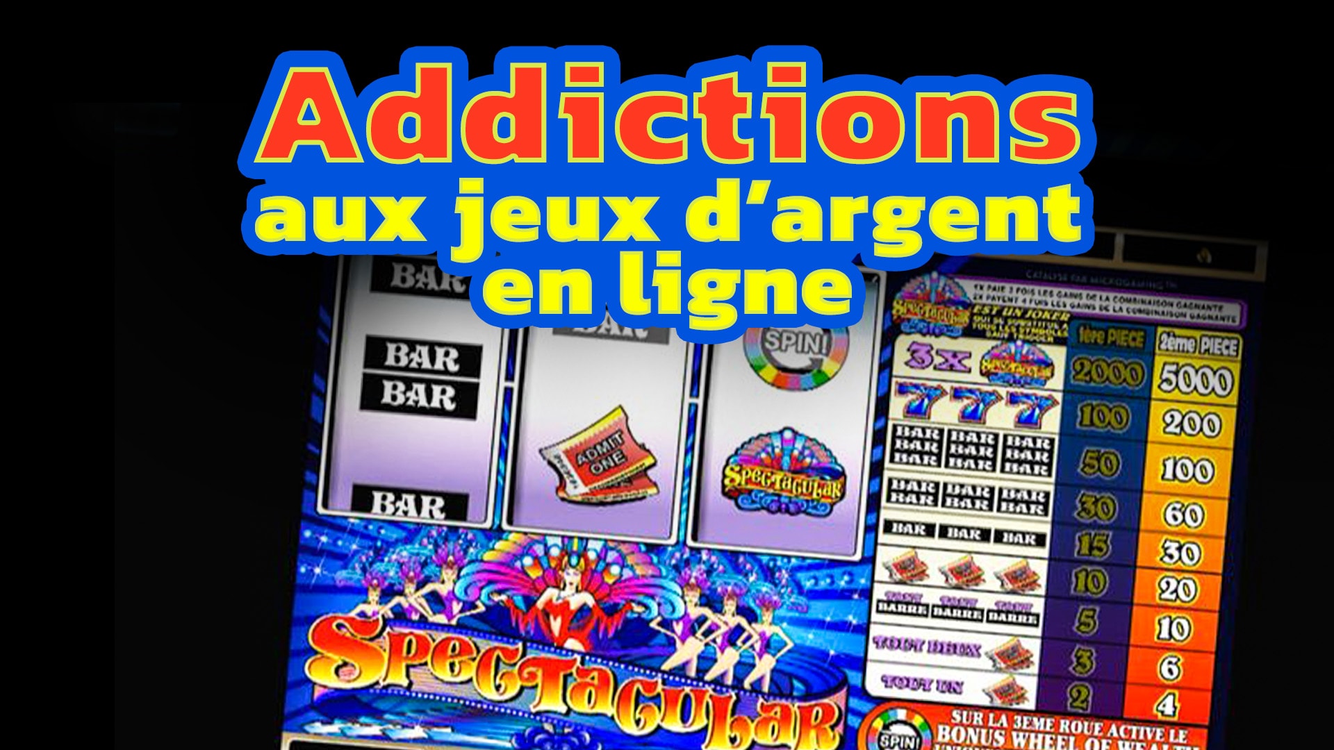 Addictions aux jeux d'argent en ligne