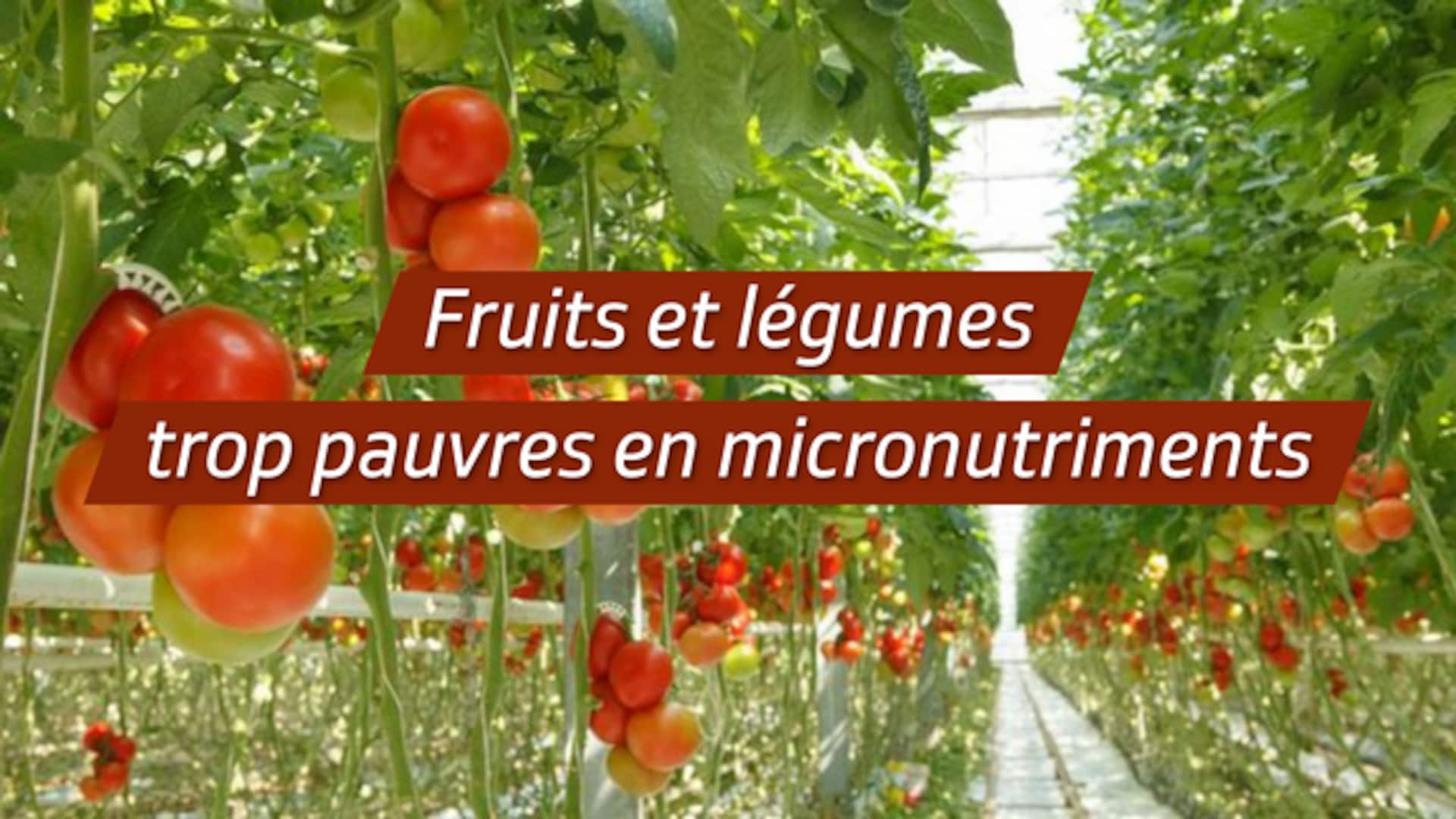 Fruits et légumes trop pauvres en micronutriments