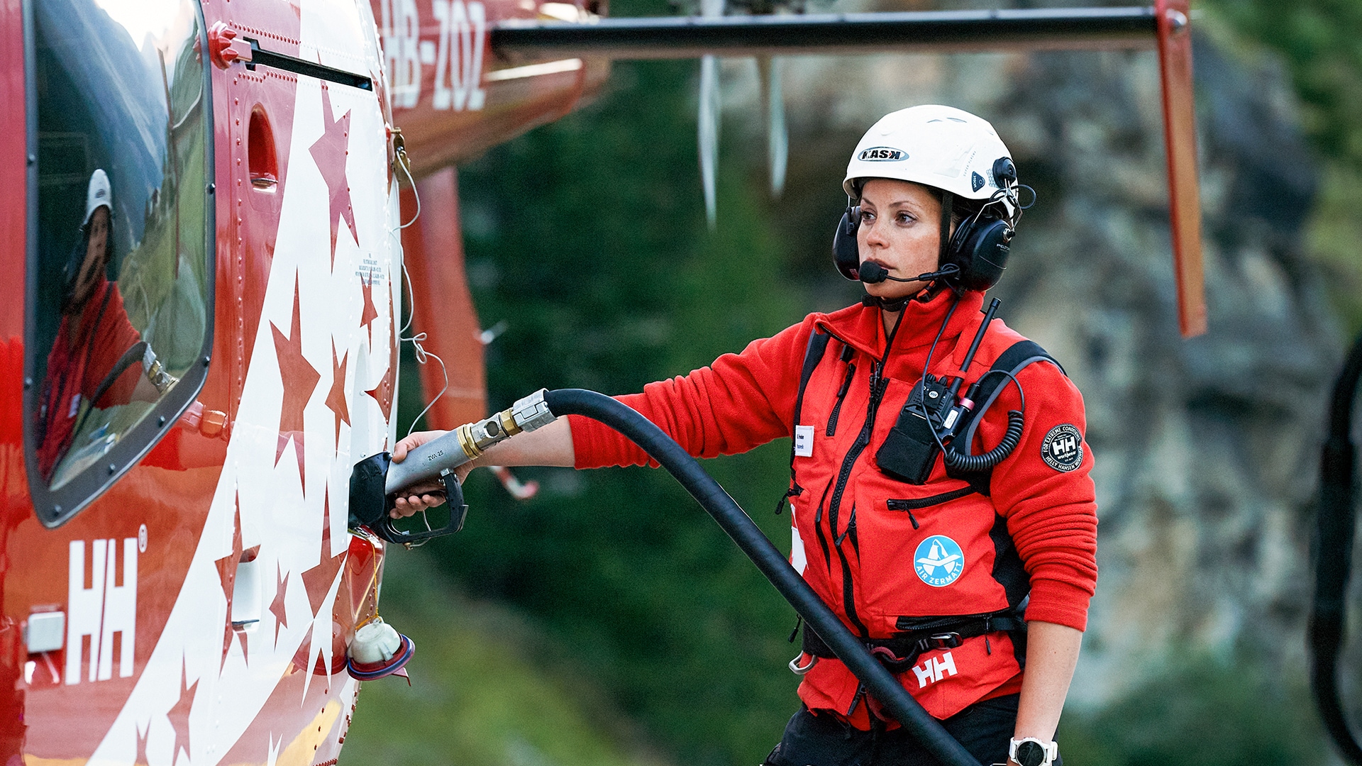 Rettungssanitäterin bei der Air Zermatt