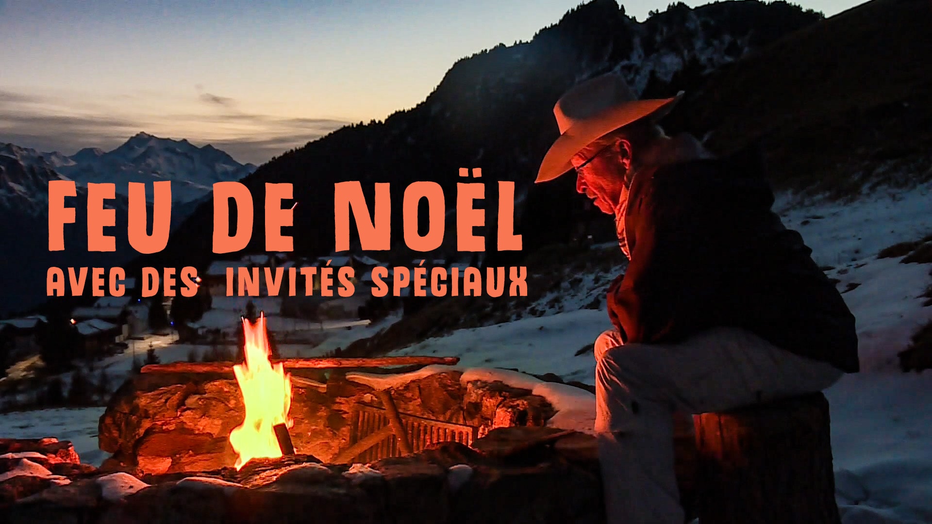 Feu de Noël avec des  invités spéciaux