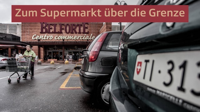 Zum Supermarkt über die Grenze