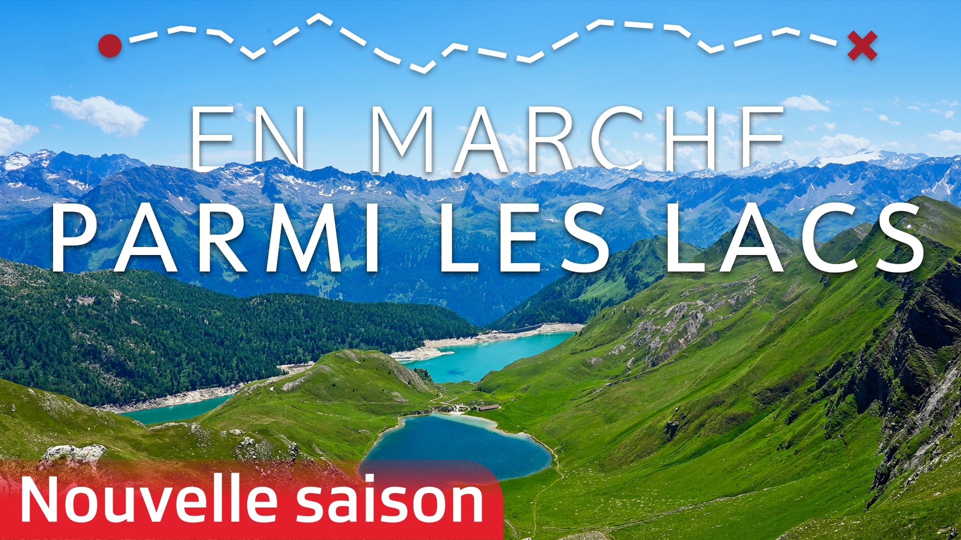 En marche parmi les lacs