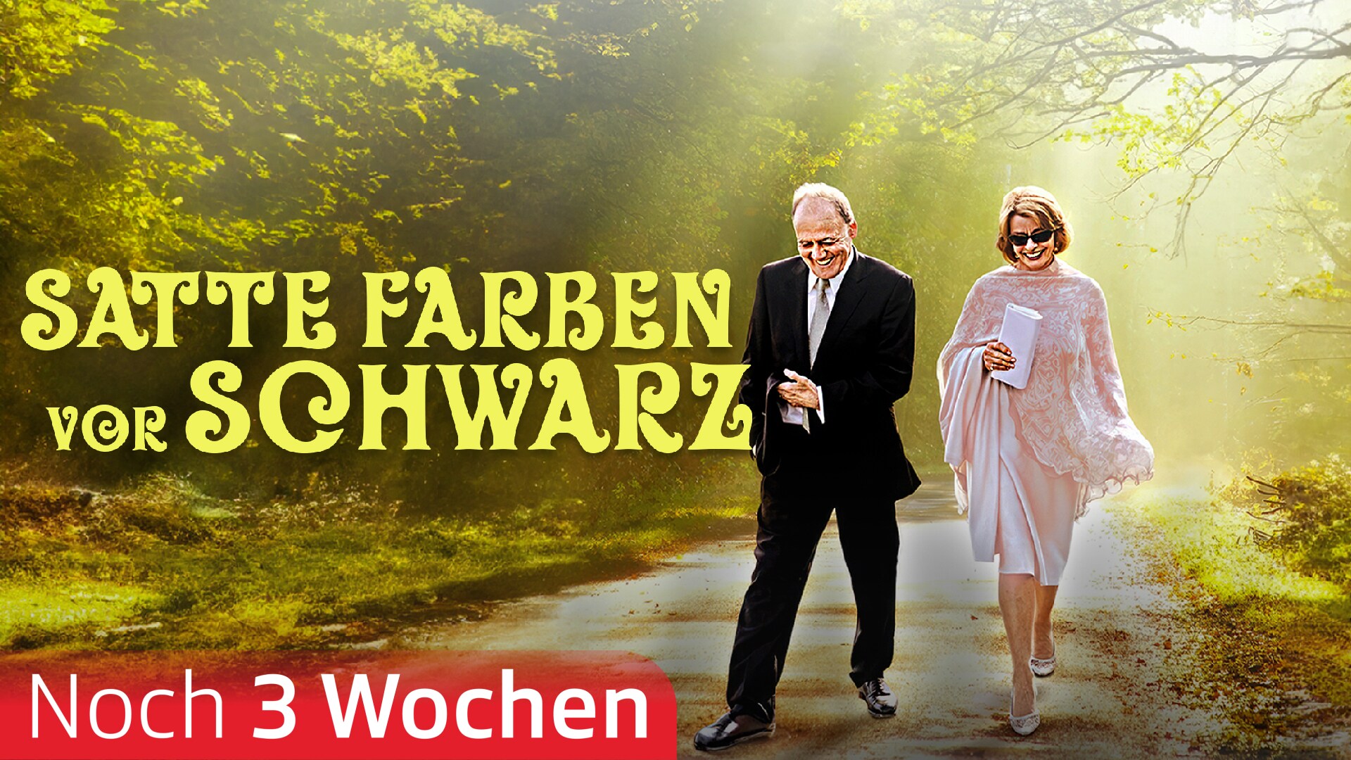 Satte Farben vor Schwarz