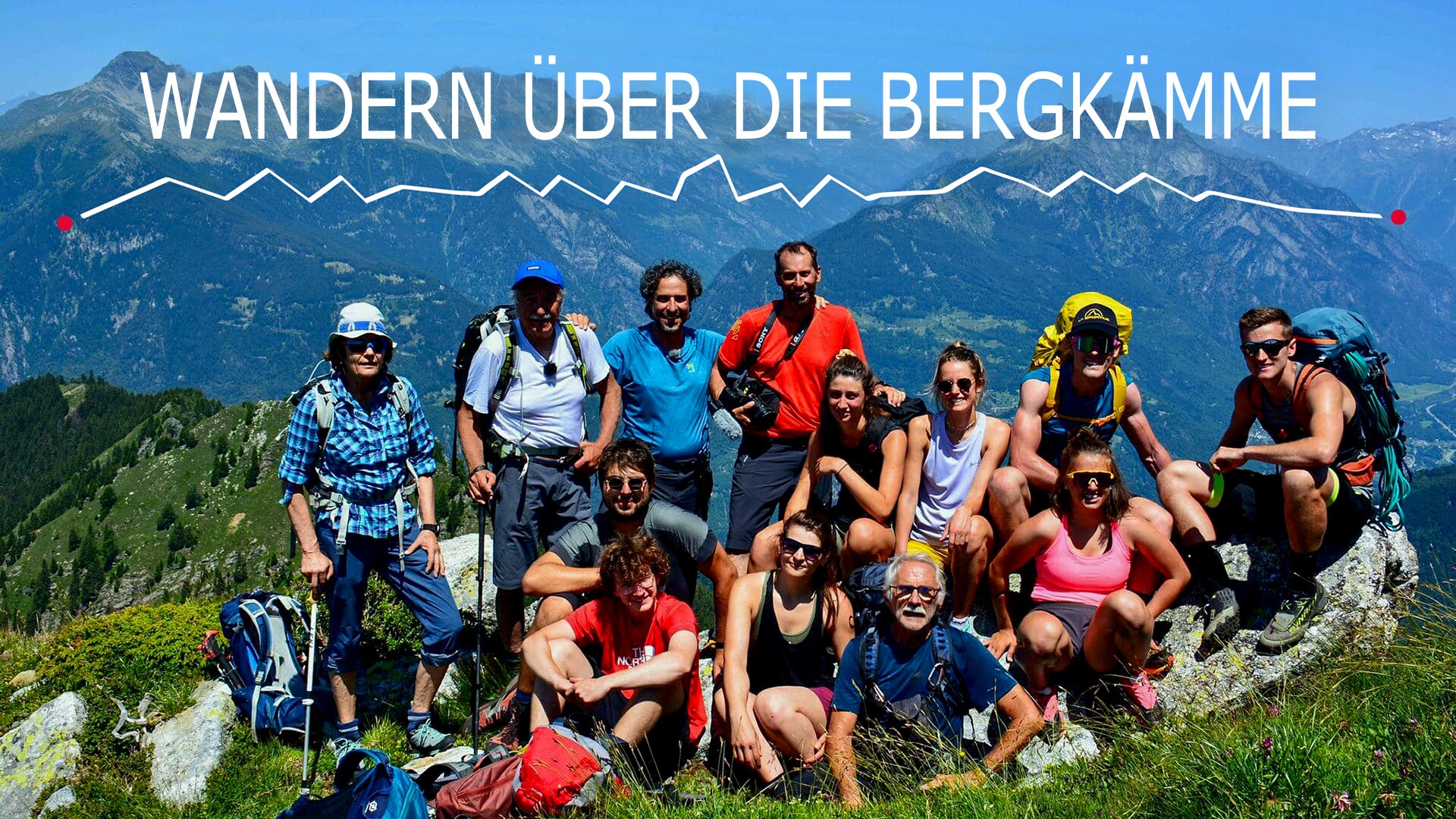 Wandern über die Bergkämme