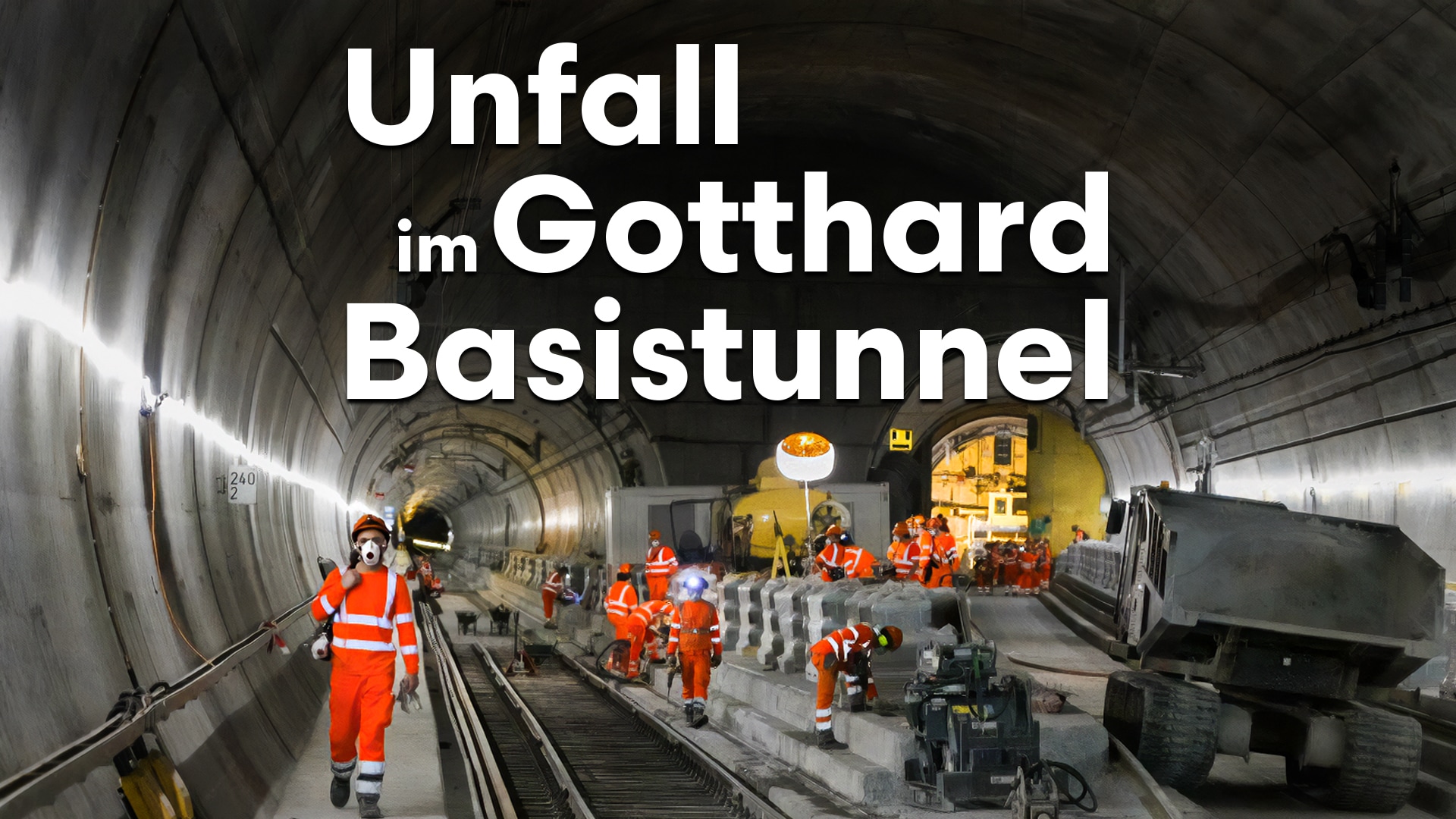 Unfall im Gotthard Basistunnel