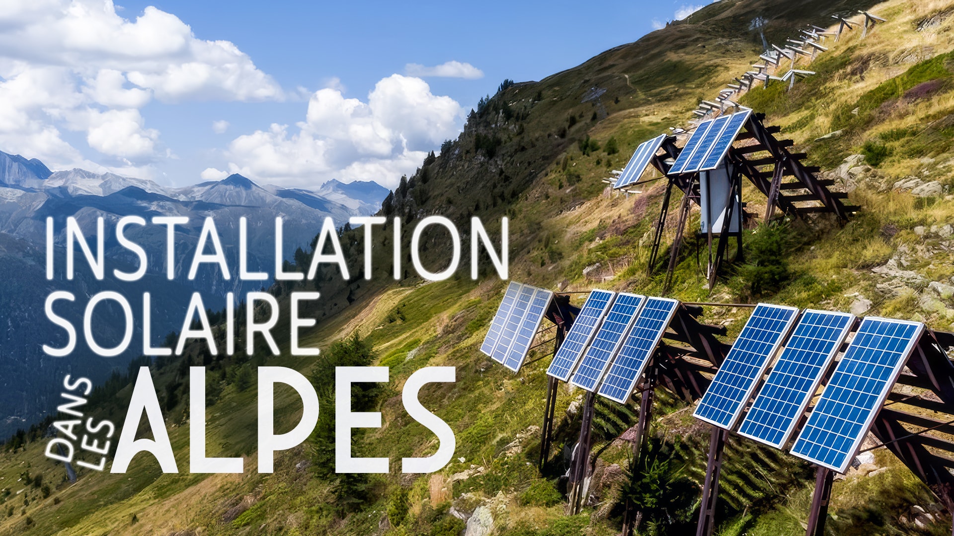 Installation solaire dans les Alpes